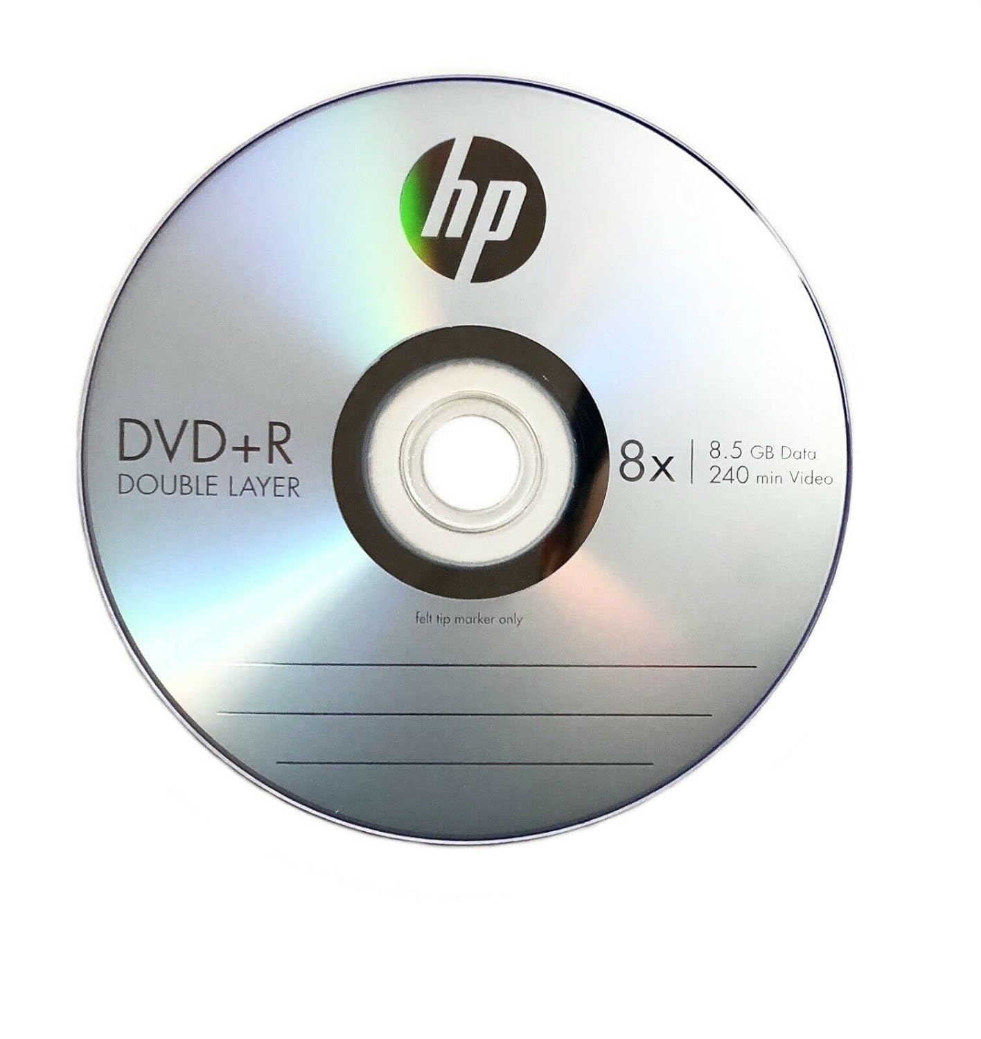 HP 8.5GB DVD+R DL Dual Layer 8x Blank DVD Speed Spindle (Pack of 10) HP 8.5GB DVD+R DL Dual Layer 8x Blank DVD Speed Spindle (Pack of 10)